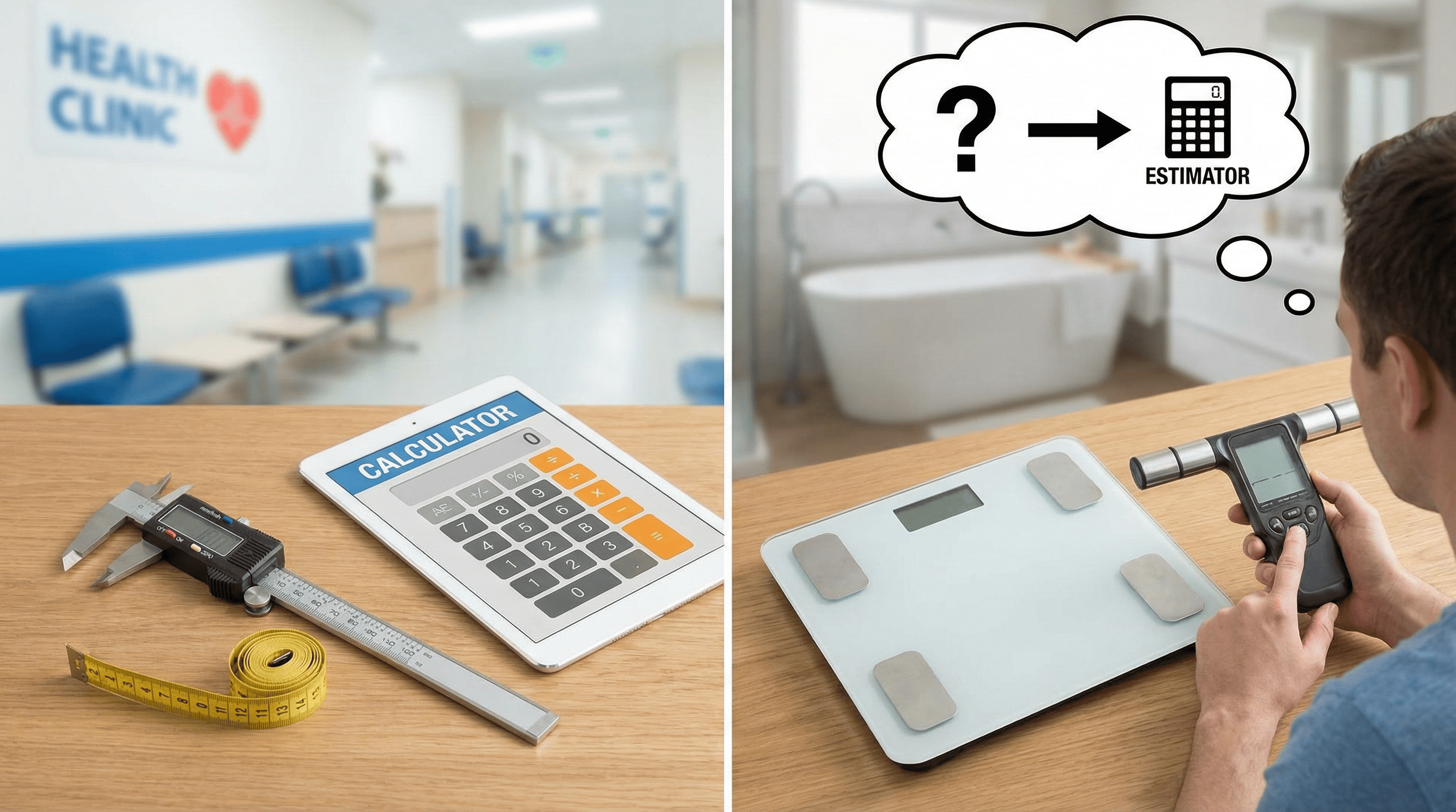 body fat calculator vs estimation methods